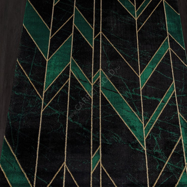 Черный ковер 04459Y - GREEN / GREEN OMEGA