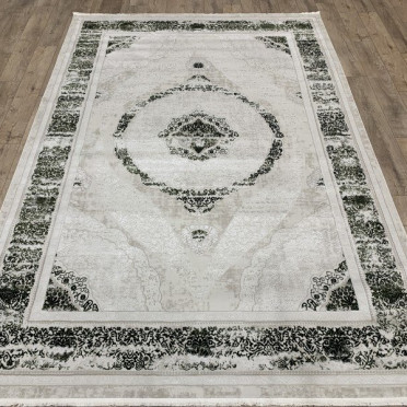 03607B CREAM/GREEN DECO