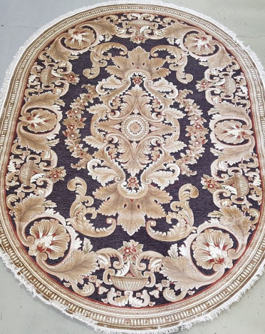 Ковер бельгийский 5060498630 KUNDUZ (Вискоза, коричневый) овальный