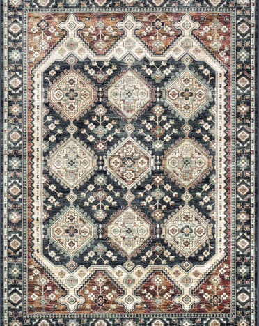 Ковер бельгийский 142392535 Royal Palace (Вискоза, серый, терракотовый)