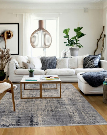 Ковер турецкий 269 DUBAI (Акрил, Эвкалиптовый шелк, серый, голубой)