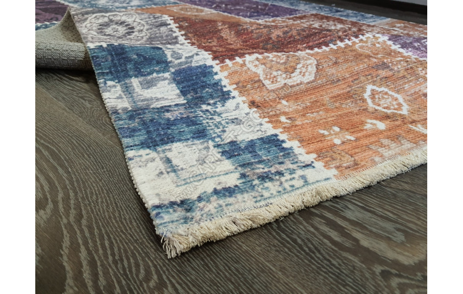 Безворсовый ковер лофт дизайн BANCO P1012 MULTI-MULTI