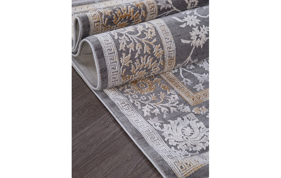 Ковер 20403B - D.GREY / L.YELLOW - Прямоугольник - коллекция MILANO