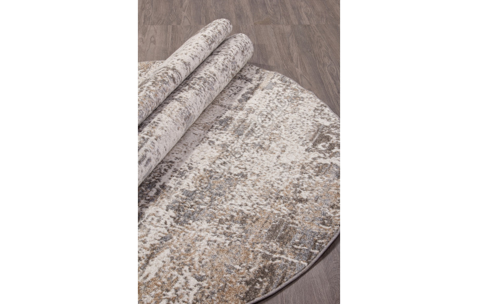 Ковер F052 - BEIGE - Овал - коллекция TORNADO