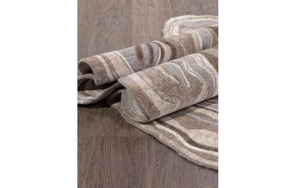 Ковер 00841C - GREY / BROWN - Прямоугольник - коллекция SAFIR