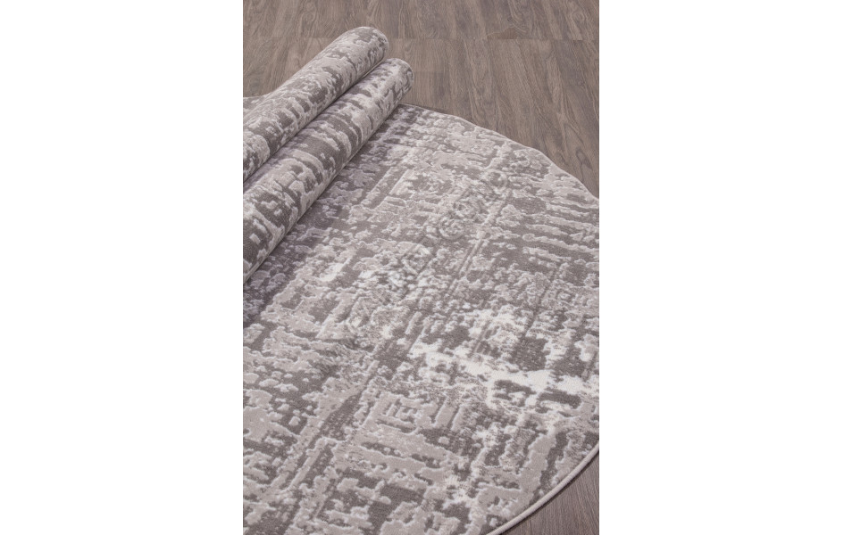 Ковер 8667 - GRAY - Овал - коллекция RICHI