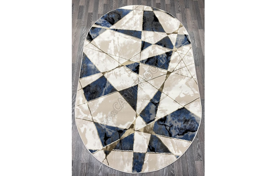 Турецкий ковер 40657B_MAVI / K.GRI ОВАЛ