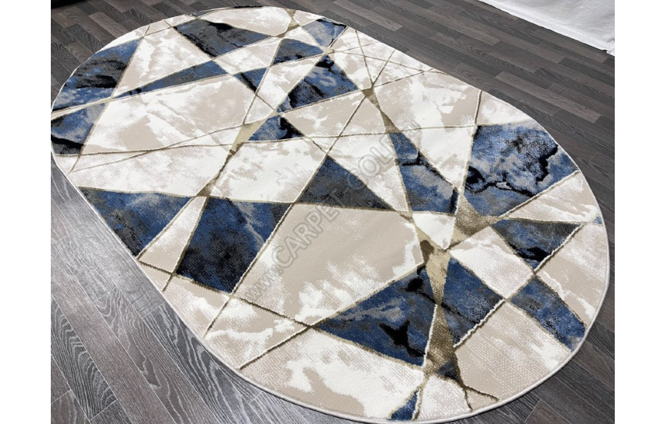 Турецкий ковер 40657B_MAVI / K.GRI ОВАЛ