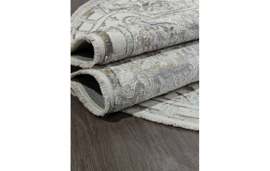 Ковер 00765A - GREY FDY / CREAM HB - Овал - коллекция SAHARA