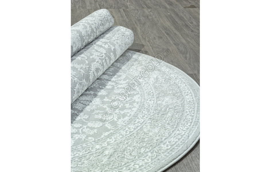 Ковер E365AP - GREY / WHITE - Овал - коллекция SIROCCO
